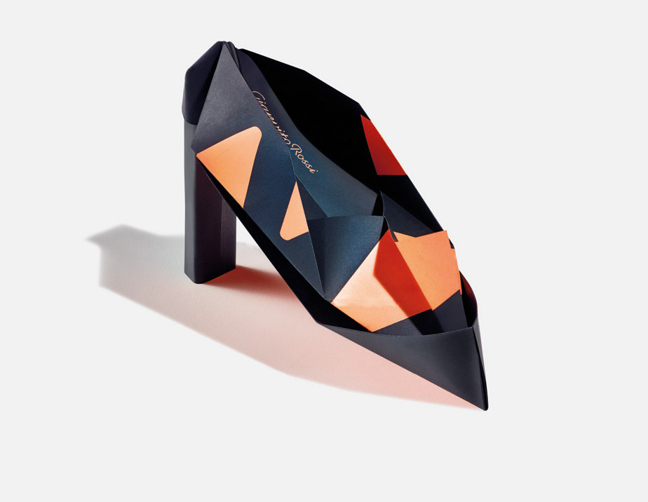 Sculpted Silhouette origami leave-behind for Luxury Retail · Product Launch